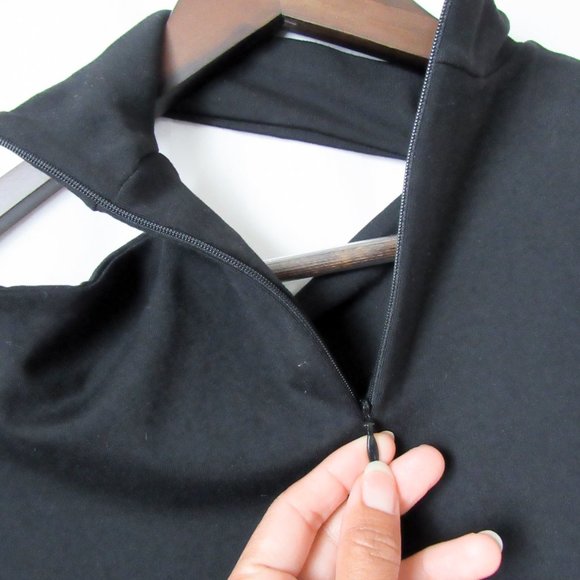 SUSANA MONACO Black Bodycon Asymmetrical Mini Dress Revolve Size-Small - Picture 7 of 10